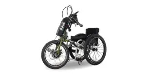 Clip-on Power Attachments 6 Adaptive off-road wheelchair for disabled people, sturdy frame, ideal for CIC-led outdoor activities like cycling and rambling.